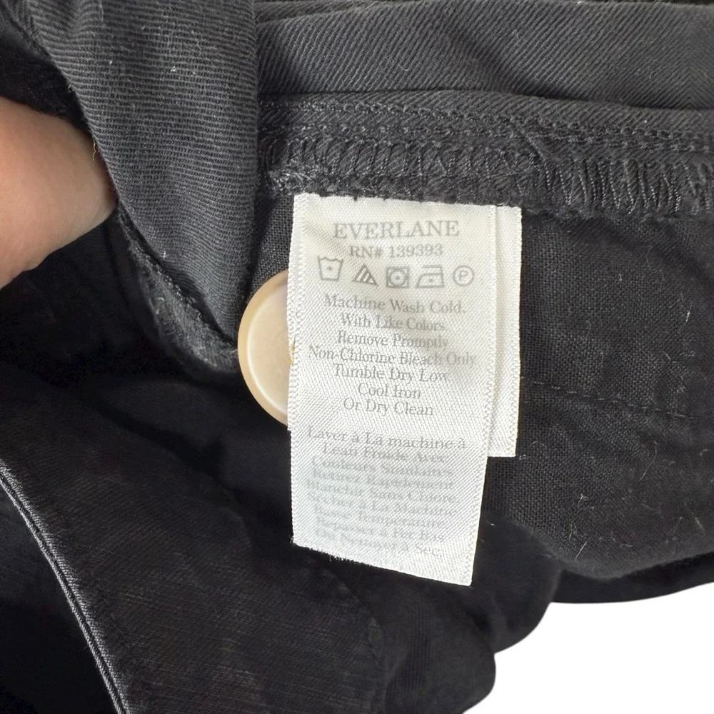 Everlane Women’s The Fatigue Apron Cotton/Linen Jumpsuit in Black Size 2